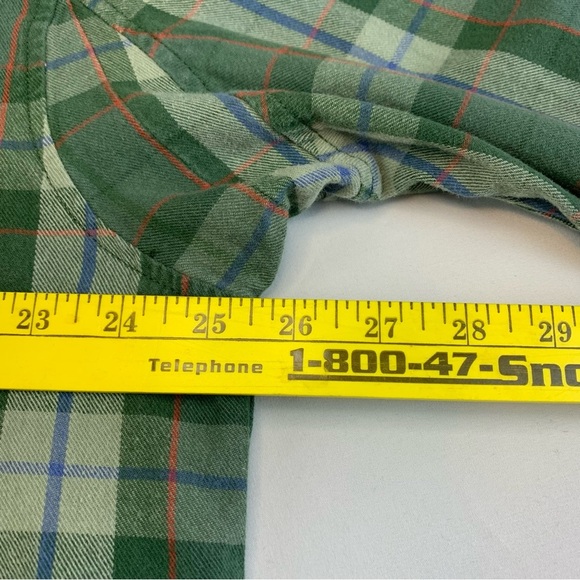 Duluth Trading Co Green & Blue Plaid XL Mens Flannel Shirt - Picture 14 of 15